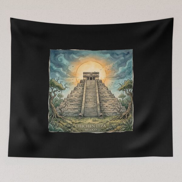 Item preview, Chichen Itza Beneath the Golden Mayan Sun designed and sold by EdwinkOne.