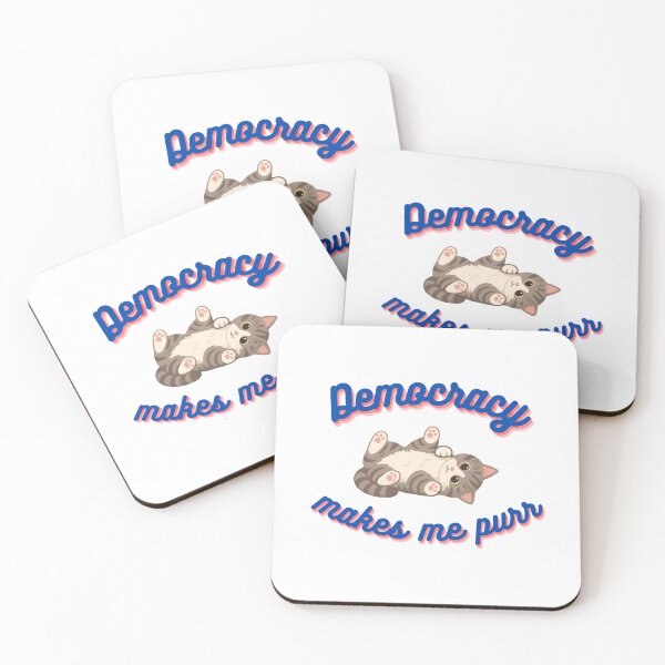 Item preview, Democracy Makes Me Purr designed and sold by evereesee.