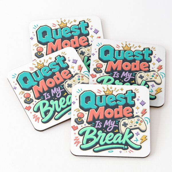 Item preview, Funny Gamer Quest Mode Is My Break Quote Retro Gaming Controller Art designed and sold by inkoutninja.