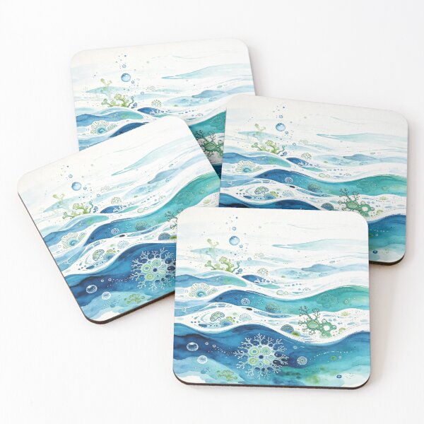 Item preview, Abstract Wavy Sea designed and sold by EduMaru_Arts.