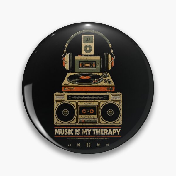 Item preview, Retro Music Equipment – Music Is My Therapy designed and sold by Nacho Average Designs.