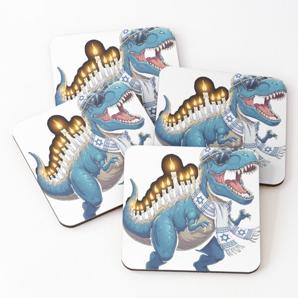 Item preview, Menorasaurus Rex Shirt T Rex Dinosaur Hanukkah Gift for Boys Essential T-Shirt (2) designed and sold by SAK7.