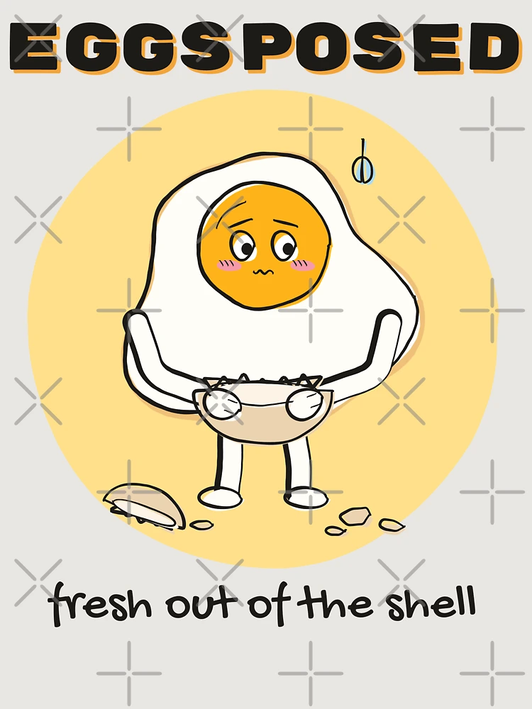 Thumbnail 6 von 6, Premium Oversized Pullover, Eggsposed Funny Fried Egg Pun designt und verkauft von somebasic.