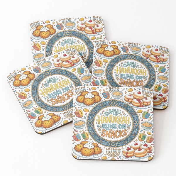 Item preview, My Hanukkah Runs On Snacks Latkes Sufganiyot Classic T-Shirt designed and sold by MaLhari-Market.
