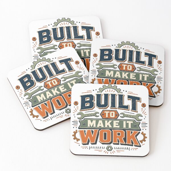 Item preview, Retro Mechanic Built to Make It Work Quote Vintage Workshop Tools Art designed and sold by inkoutninja.