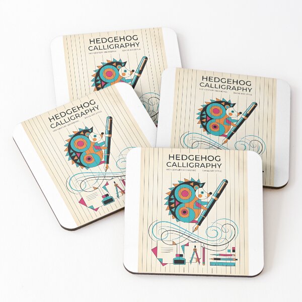 Item preview, Hedgehog Calligraphy Artist – Ink and Quills designed and sold by PictoVibe.