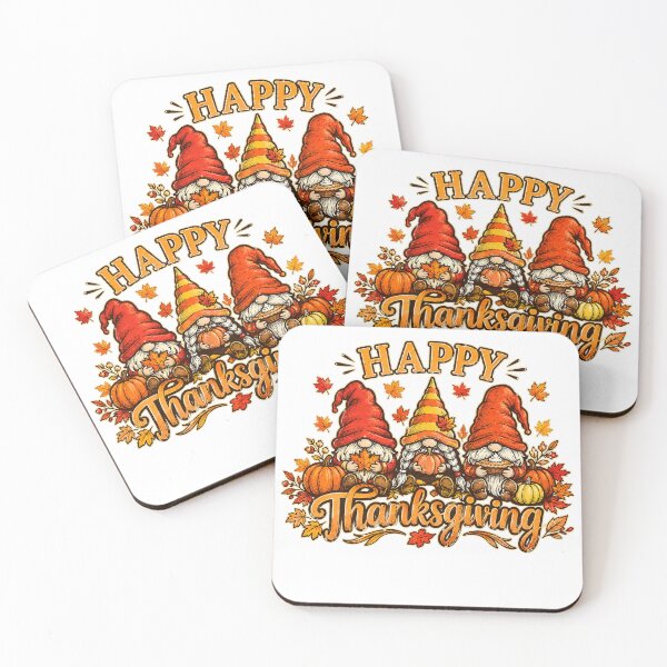 Item preview, Happy Thanksgiving Gnomes Vintage Fall Harvest designed and sold by QuiteOrbit.