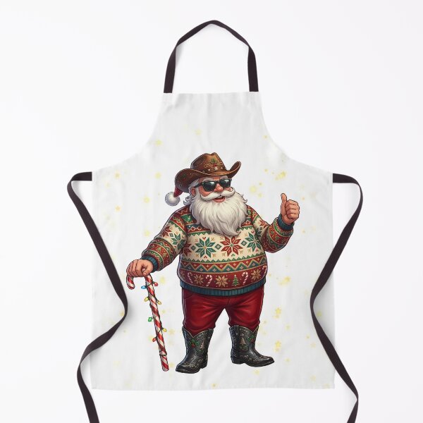 Item preview, Cool Cowboy Santa Claus Wearing Sunglasses and Ugly Christmas Sweater Illustration designed and sold by VibranPalette.