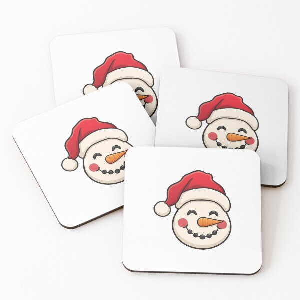 Item preview, Cute Snowman Face wearing Santa Hat Christmas Holiday Graphic designed and sold by HUTEND.