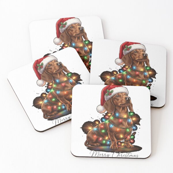 Item preview, Santa Dachshund Dog Christmas Lights Essential T-Shirt designed and sold by PrintWaveMagic.