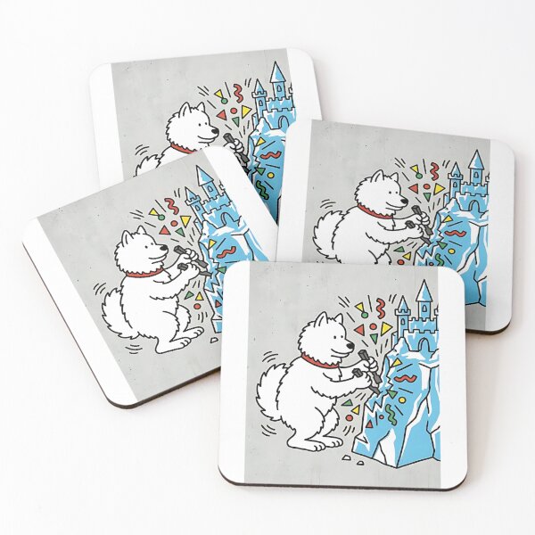 Item preview, Samoyed Ice Sculptor – Frozen Masterpiece designed and sold by PictoVibe.