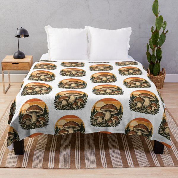 Item preview, Vintage Mushroom Hunter Wild Fungi Forest Foraging Retro designed and sold by Kalaidax.