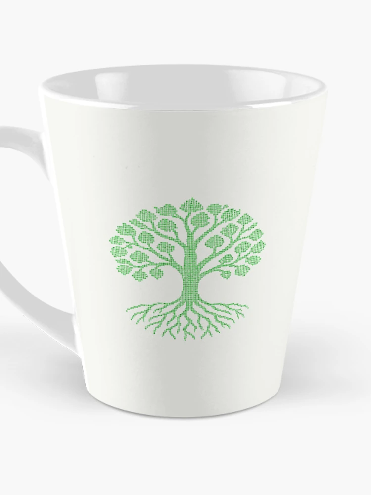 Thumbnail 3 of 4, Coffee Mug, Binary Code Tree with Roots designed and sold by Quirky Cotton Collective.