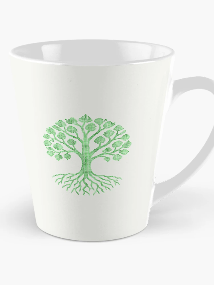 Thumbnail 1 of 4, Coffee Mug, Binary Code Tree with Roots designed and sold by Quirky Cotton Collective.