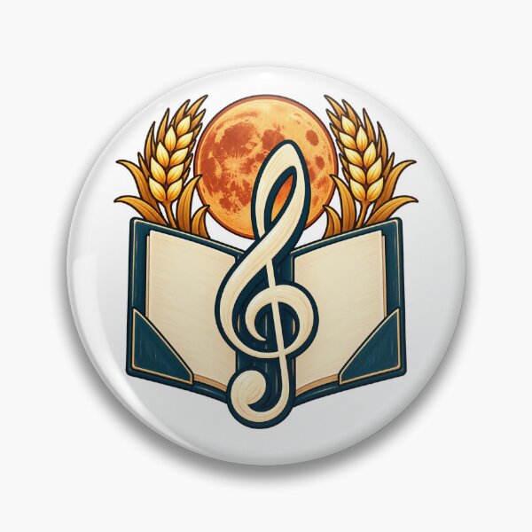 Item preview, Treble Clef and Music Book Under Harvest Moon designed and sold by skyartdesign.