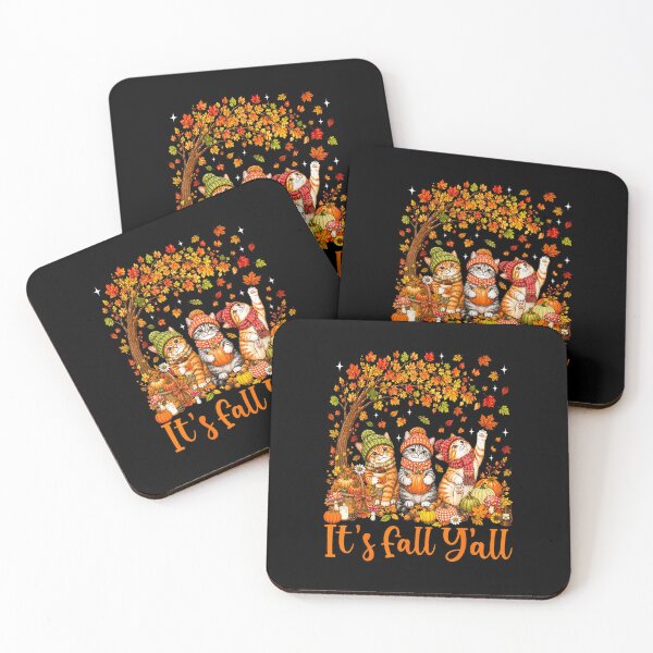 Item preview, Cat Leaf Fall Tree Hello Autumn designed and sold by liemellicia.