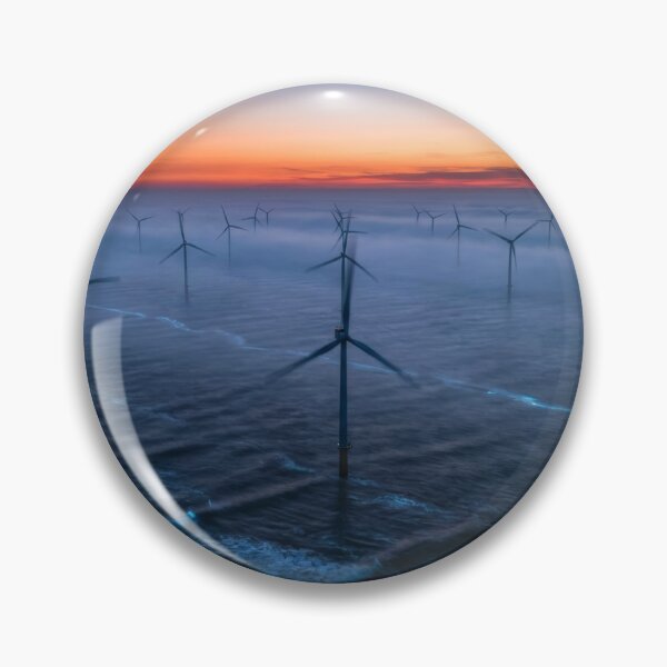 Item preview, Aerial Wind Farm With Neon Surf designed and sold by KaiWaiGallery.