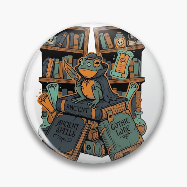 Item preview, Gothic Tree Frog Librarian – The Haunted Archive designed and sold by PictoVibe.