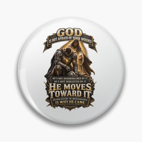 Item preview, God Is Not Afraid Of Your Wound Christian Warrior T-Shirt designed and sold by Sentinel-Init.