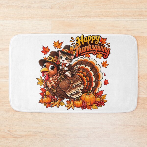 Item preview, Chibi Thanksgiving Turkey and Cat designed and sold by QuiteOrbit.