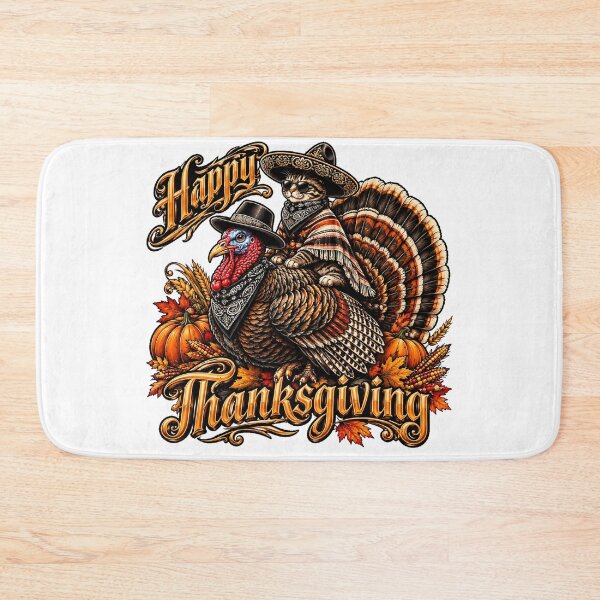 Item preview, Happy Thanksgiving Turkey – Chicano Western Style designed and sold by QuiteOrbit.