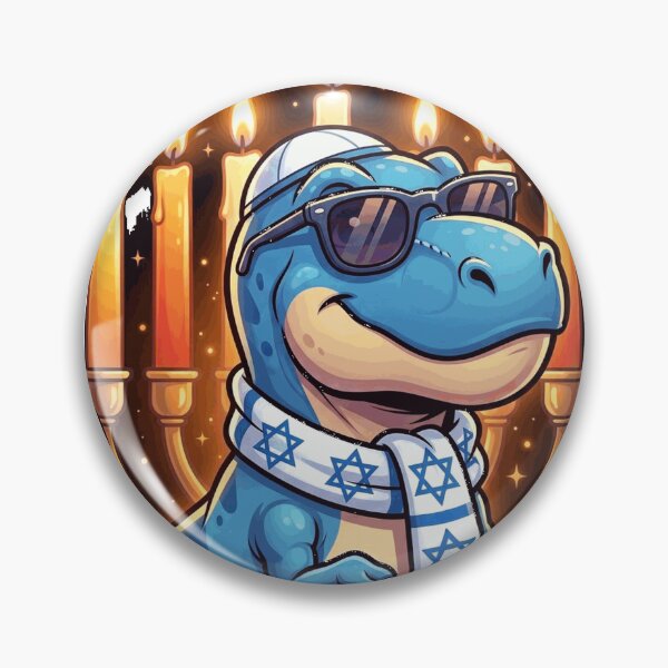 Item preview, Menorasaurus Rex T Rex Dinosaur Hanukkah Gift for Boys Essential T-Shirt designed and sold by Serhotep.