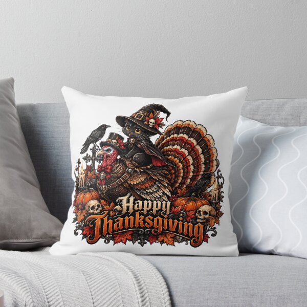 Item preview, Gothic Thanksgiving Turkey Cat designed and sold by QuiteOrbit.