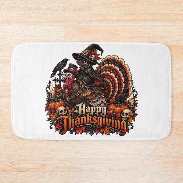 Item preview, Gothic Thanksgiving Turkey Cat designed and sold by QuiteOrbit.