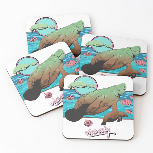 Item preview, Vice City Retro Manatees designed and sold by BincoPalace.