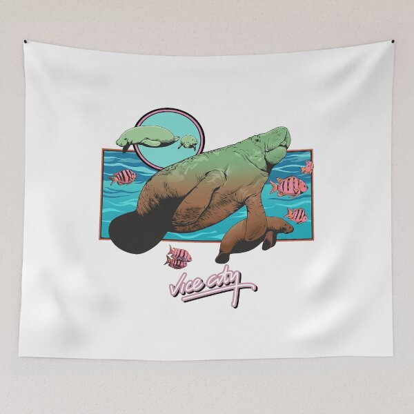 Item preview, Vice City Retro Manatees designed and sold by BincoPalace.
