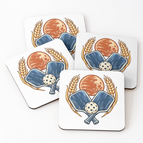 Item preview, Autumn Pickleball Paddles Under a Golden Harvest Moon designed and sold by skyartdesign.