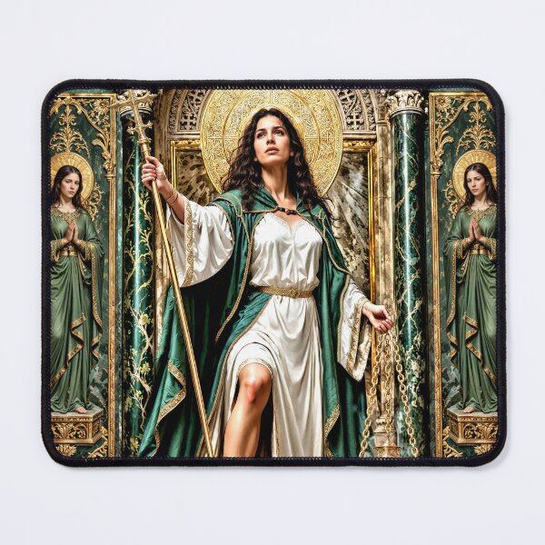 Item preview, Saint Martha the Dominator | Gothic Fantasy Art designed and sold by OvidiumArt.