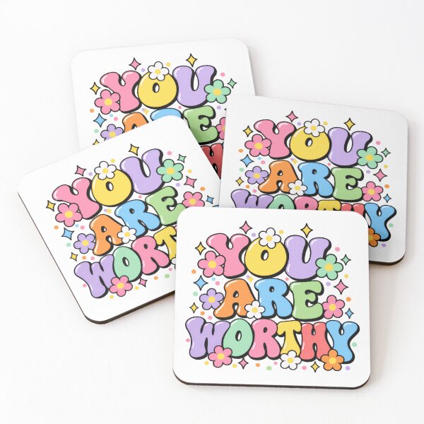 Item preview, You Are Worthy Self Love Affirmation Positive Motivation designed and sold by HumansStuck12.