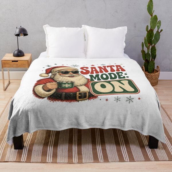 Item preview, Santa Mode On - Vintage Christmas Santa with Sunglasses designed and sold by PrintWavePro.