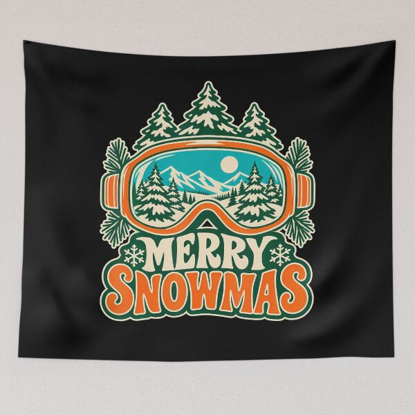Item preview, Merry Snowmas Retro Ski Goggles designed and sold by ISTI-KIU-hu.