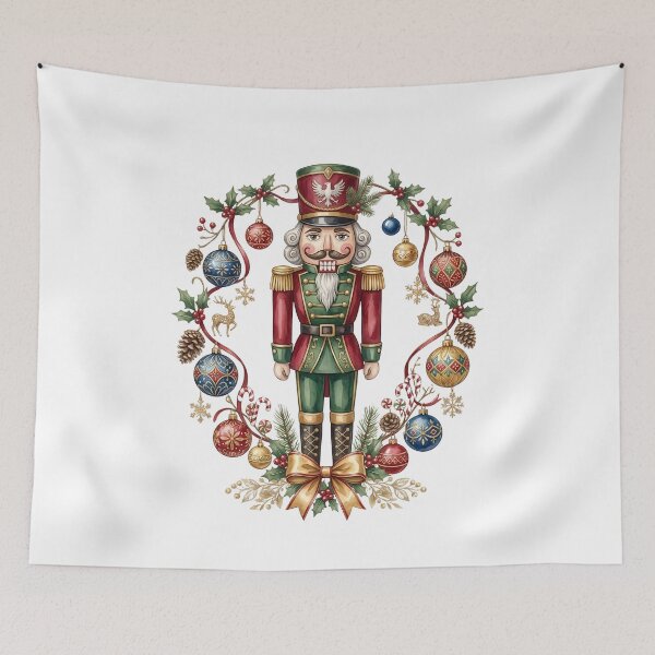 Item preview, Watercolor Christmas Nutcracker Wreath - Festive Holiday    designed and sold by VibranPalette.