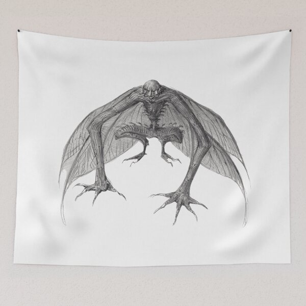 Item preview, Grotesque Bat Demon Horror Sketch Art designed and sold by RawArt-Studio.