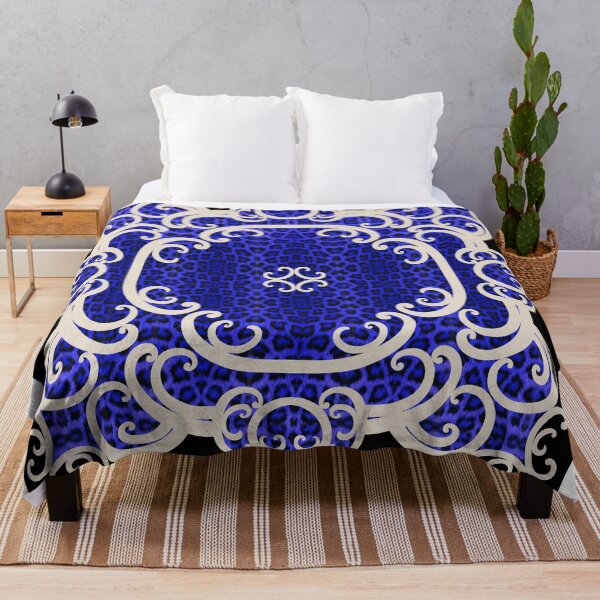 Item preview, Blue Ombre Leopard with Scroll Motive A-Line Dress designed and sold by HHS26.