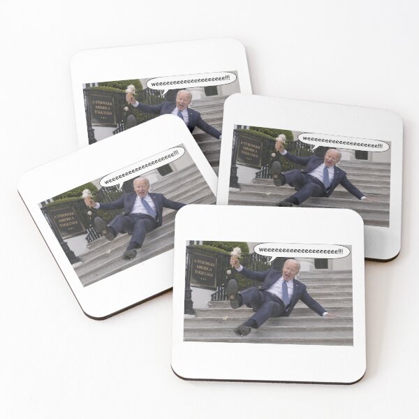 Item preview, Joe Biden tripping down with ice cream designed and sold by ThatUnknownOre.