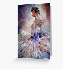 Ballet Dancer Contemplating Greeting Card