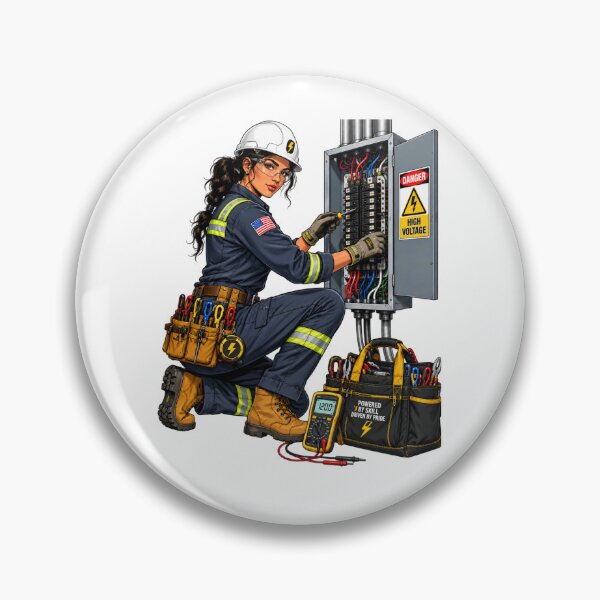 Item preview, Professional Female Electrician Powering America ⚡?? designed and sold by JAR Designs and Development.