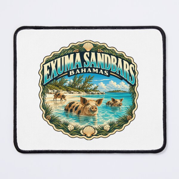 Item preview, Exuma Sandbars Bahamas Swimming Pigs Travel Vacation designed and sold by Simsimah26Parks.