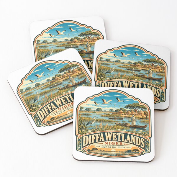 Item preview, Diffa Wetlands Niger Life On The Water African Travel Souvenir designed and sold by Simsimah26Parks.