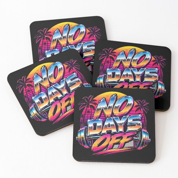 Item preview, No Days Off Retro 80s Gym Motivation Synthwave designed and sold by wanado.