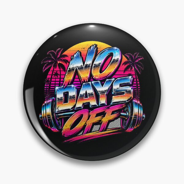 Item preview, No Days Off Retro 80s Gym Motivation Synthwave designed and sold by wanado.