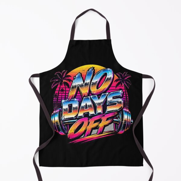 Item preview, No Days Off Retro 80s Gym Motivation Synthwave designed and sold by wanado.