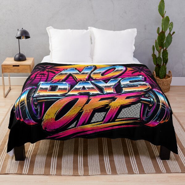 Item preview, No Days Off Retro 80s Gym Motivation Synthwave designed and sold by wanado.
