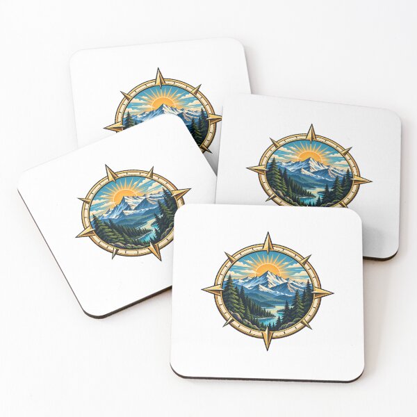 Item preview, Sunrise Mountains in a Compass Emblem designed and sold by Juan Acevedo Acosta.