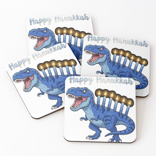 Item preview, Menorasaurus Rex Dinosaur Chanukkah Happy Hanukkah Classic T-Shirt designed and sold by MattiaDedo.