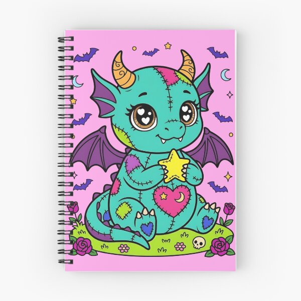 Item preview, Cute Pastel Goth Baby Dragon Stuffed Animal designed and sold by WorstGamerEver.